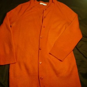 New York & Company orange cardigan